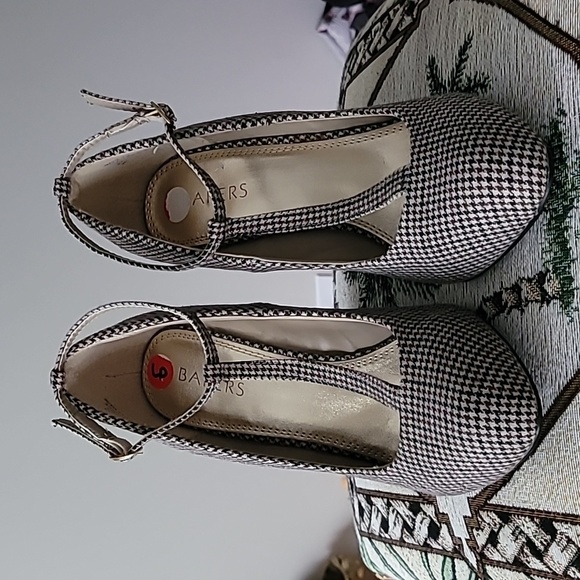 Bakers Herringbone Wedge Heels Sz 9 Preppy Office Business Casual - Picture 3 of 9